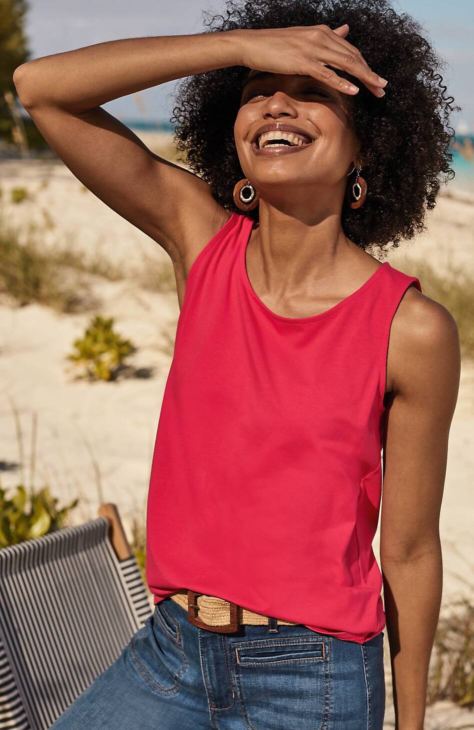 Pima-Stretch Knit Tank