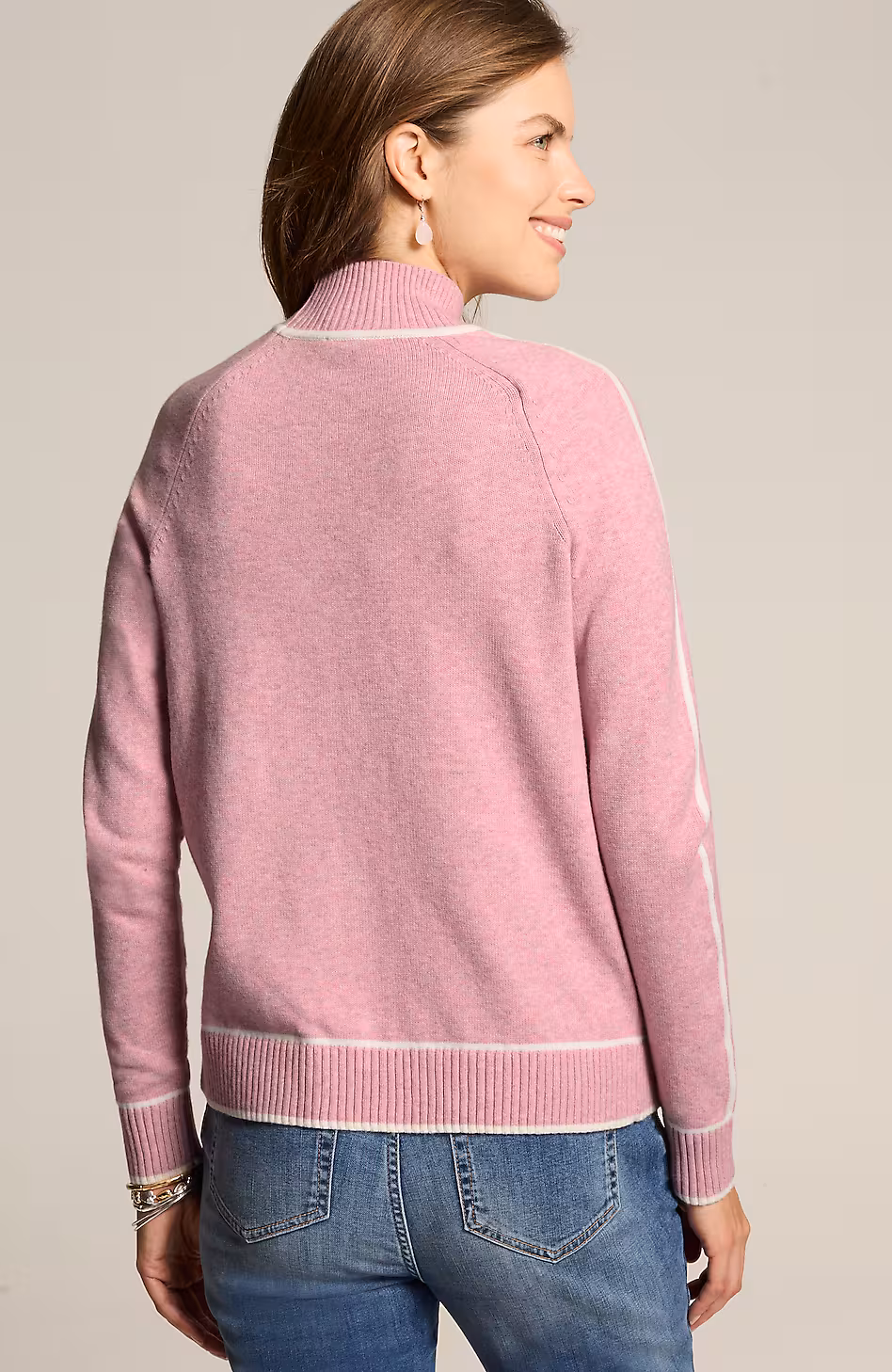 Contrasting-Details Sweater