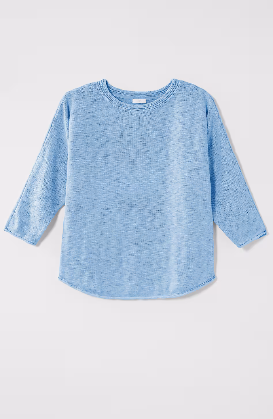 Cotton-Slub Dolman-Sleeve Sweater