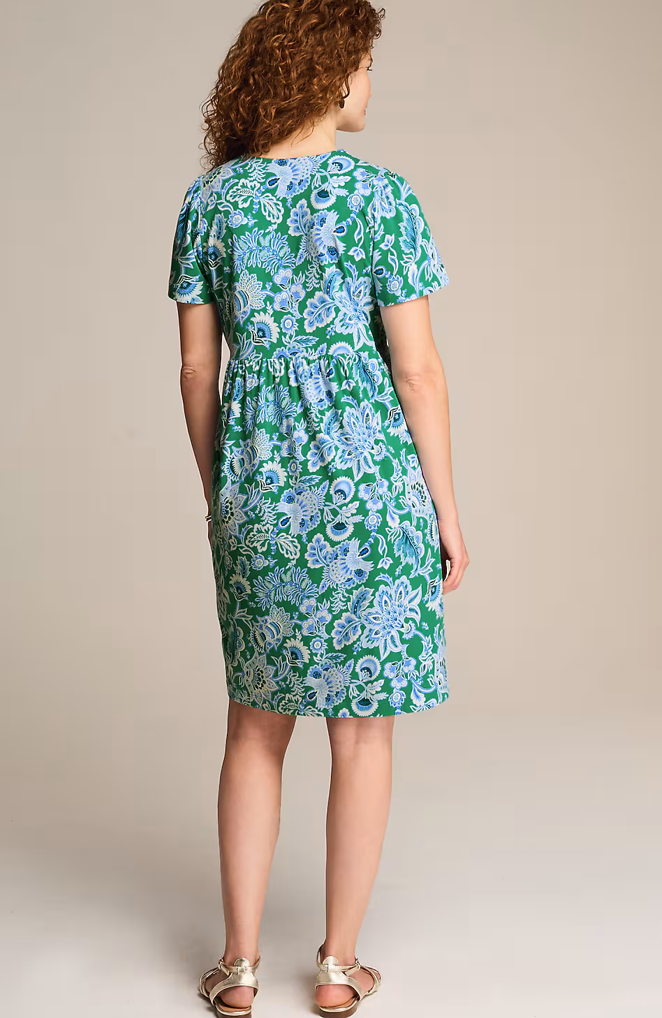 Embroidered Short-Sleeve Dress