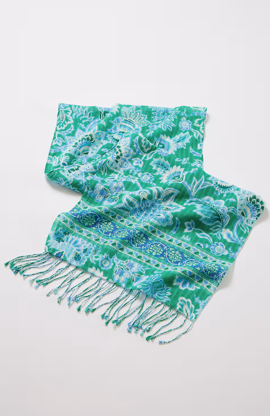 Lightweight Jacobean Floral Scarf