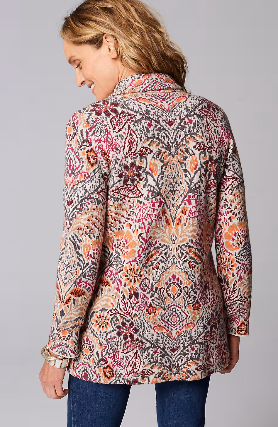 Jacquard Sweater Blazer