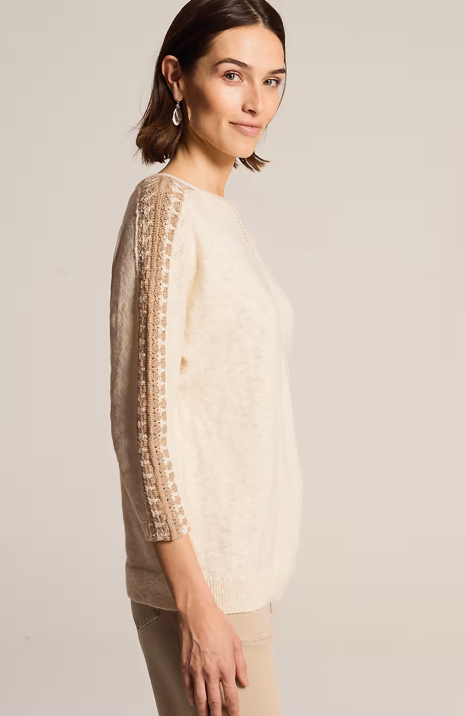 Crochet-Detailed Sweater
