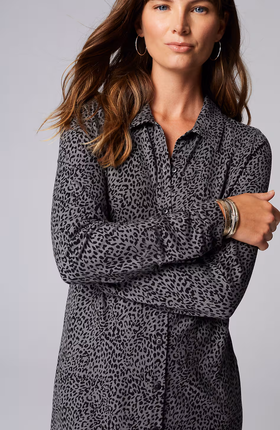 Ponte Knit Shirtdress