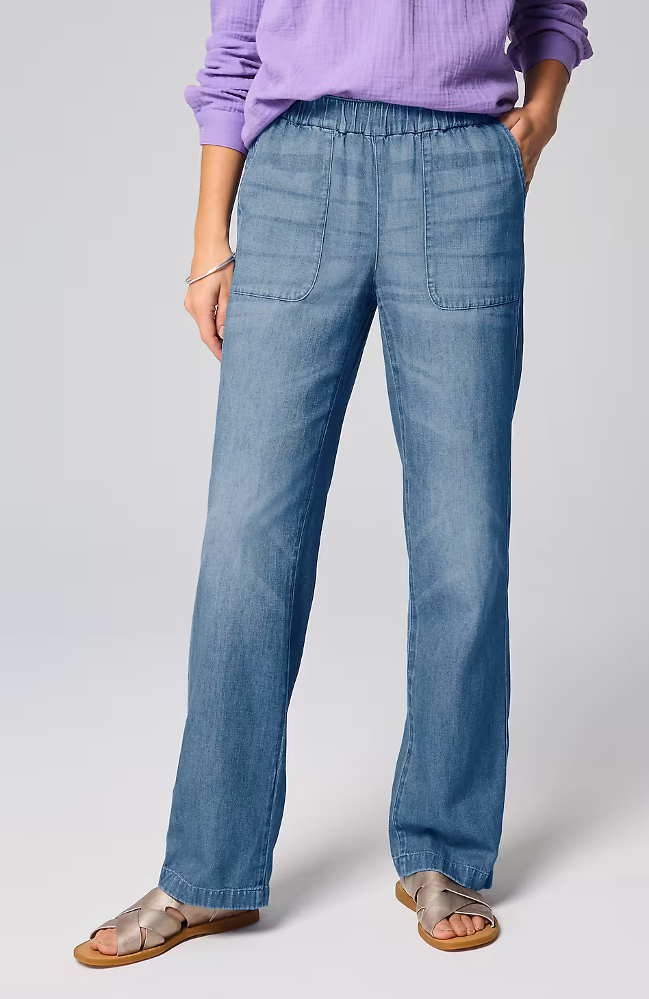 Indigo Wide-Leg Pants