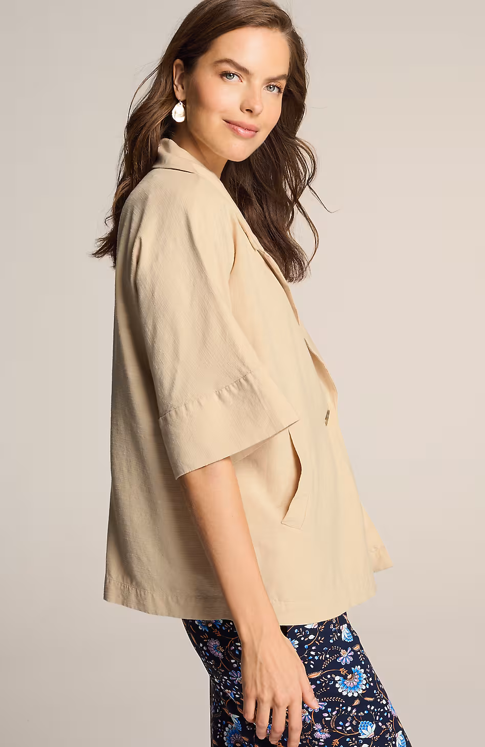 Wearever Collared One-Button Jacket