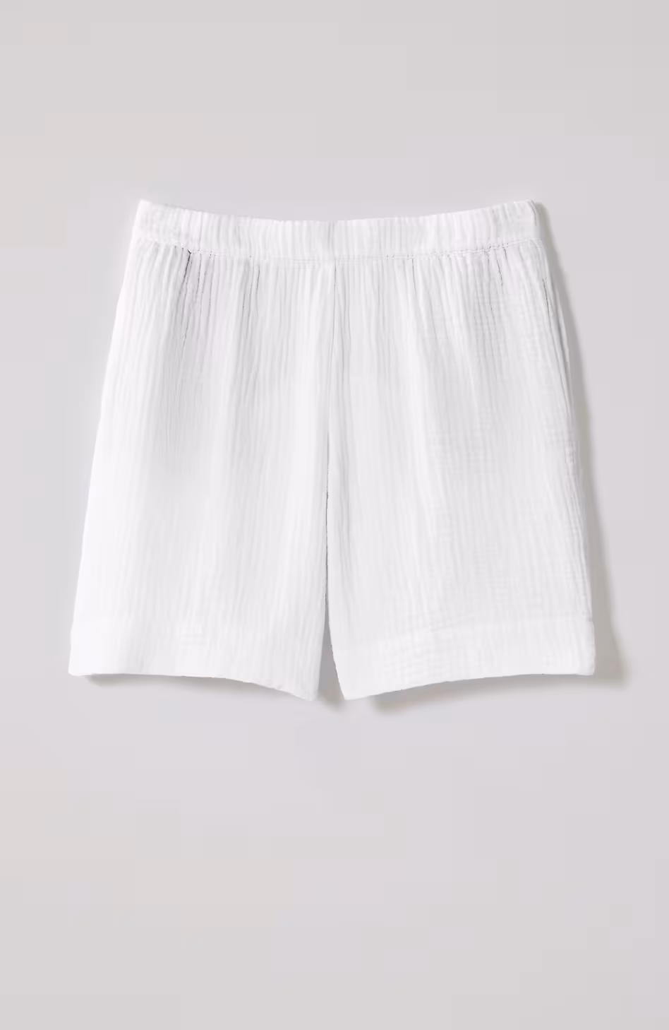 Cotton-Gauze Slit-Hem Shorts