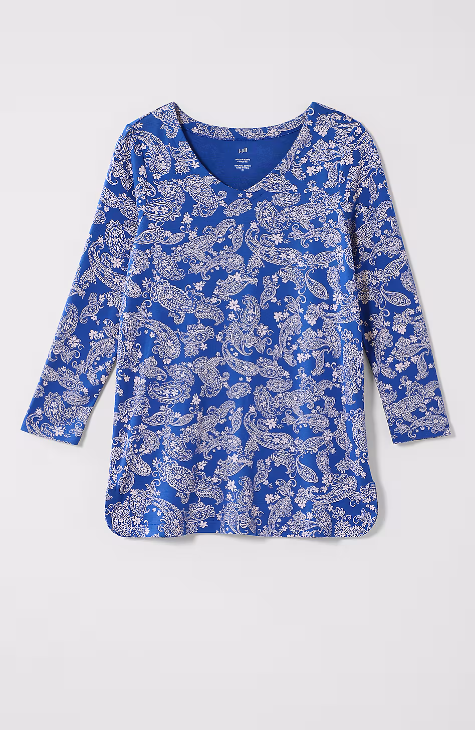 Pima 3/4-Sleeve V-Neck Tee