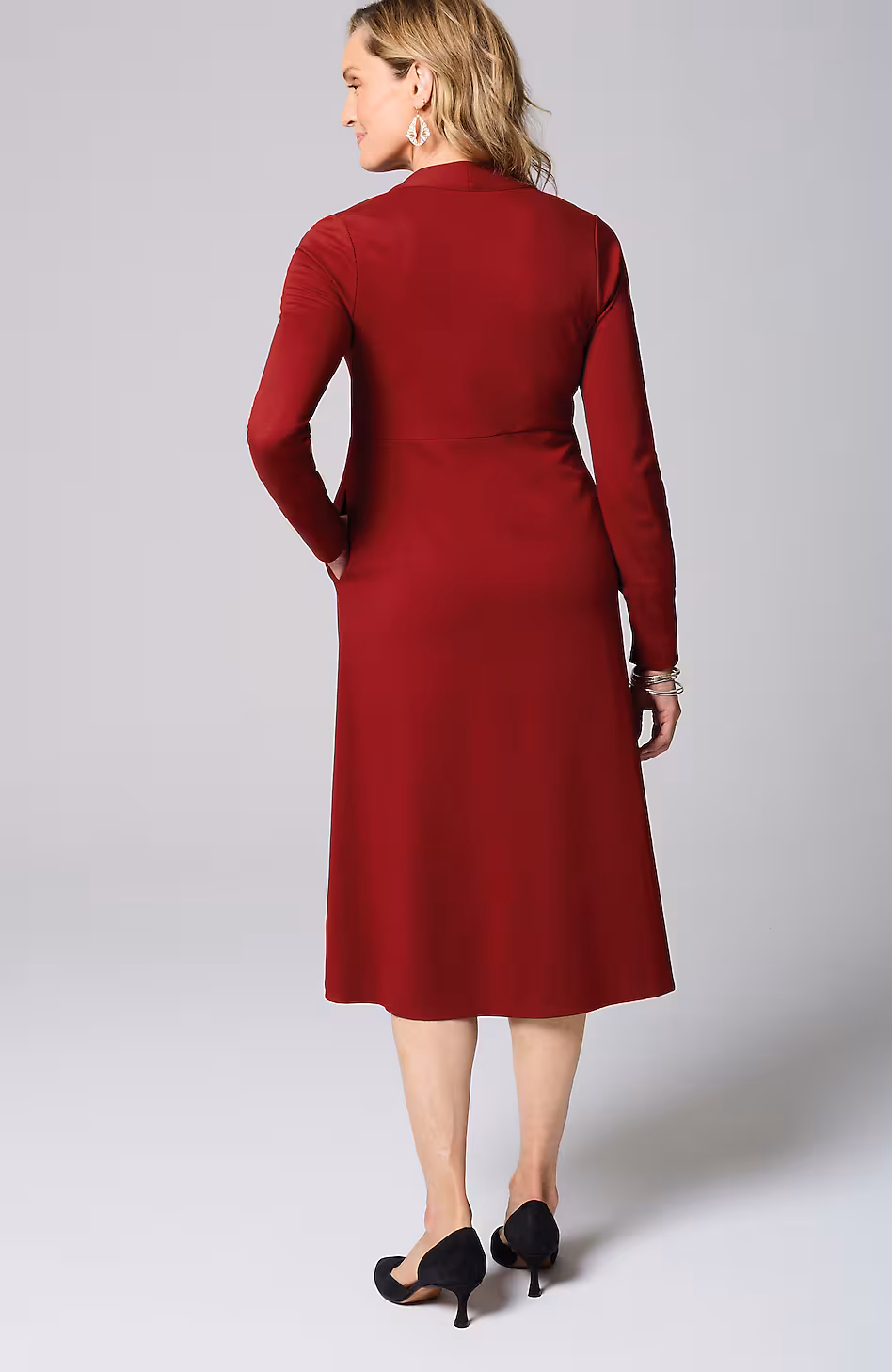 Wearever Double-Face Jersey Fit-And-Flare Dress