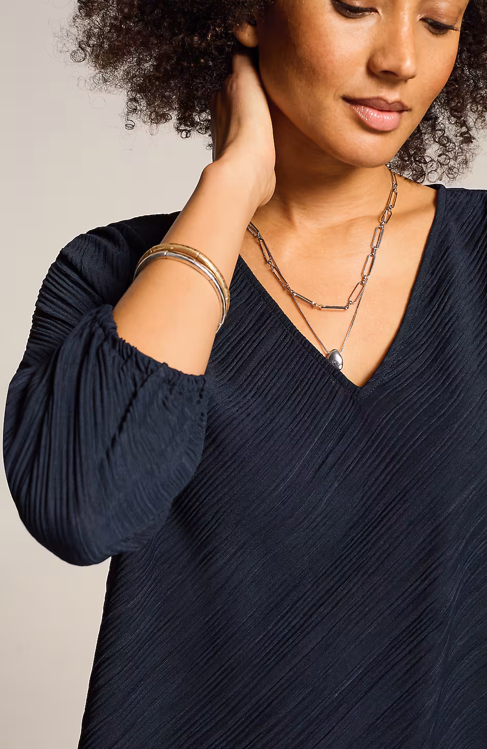 Wearever Plissé-Knit Top