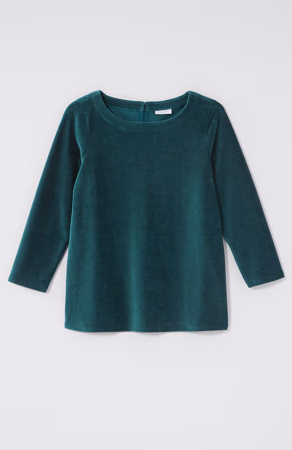 Pure Jill Corded-Velour Buttoned-Back Top