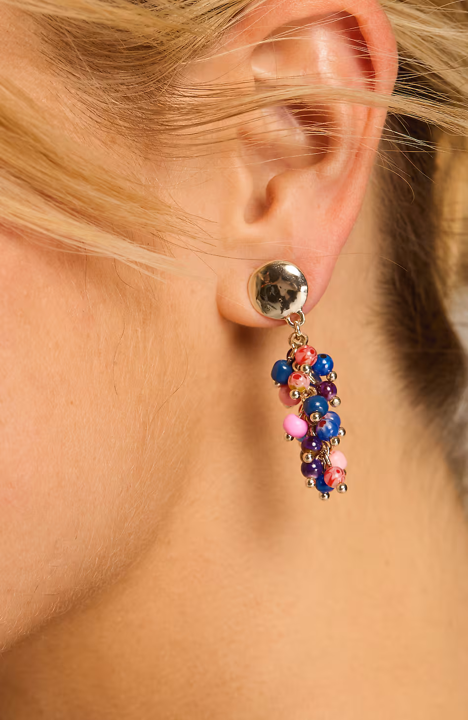 Beaded Cluster Earrings