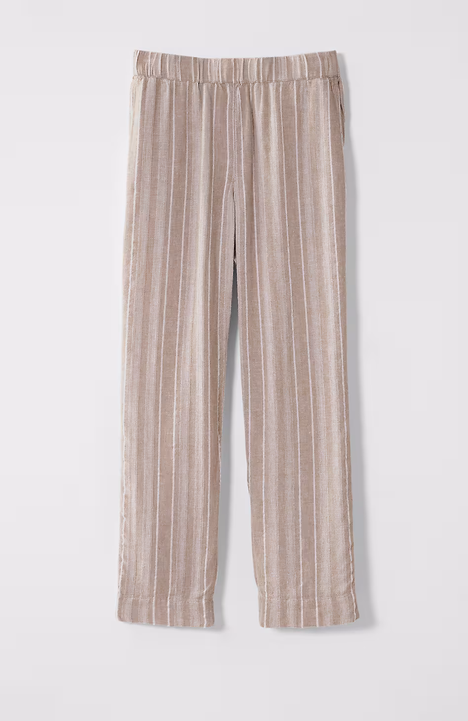 Pure Jill Textured-Stripes Cropped Pants