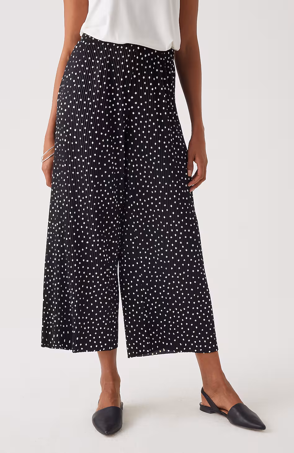 Wearever Plissé Wide-Leg Crops