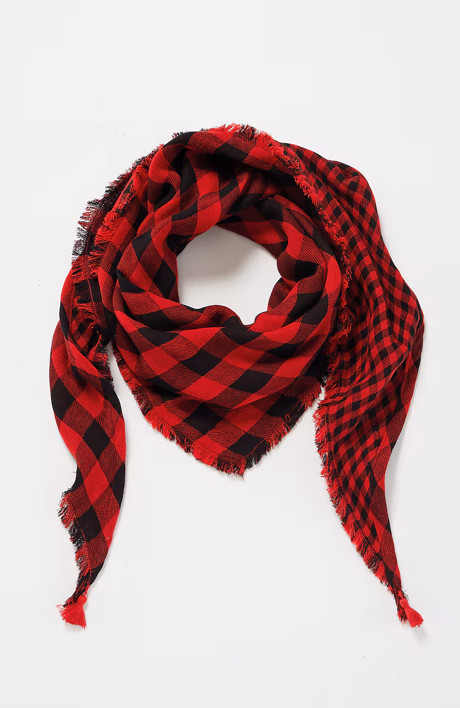Double-Faced Plaid Scarf