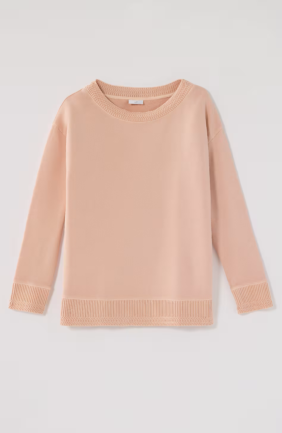 Sweater-Trimmed Garment-Dyed Pullover