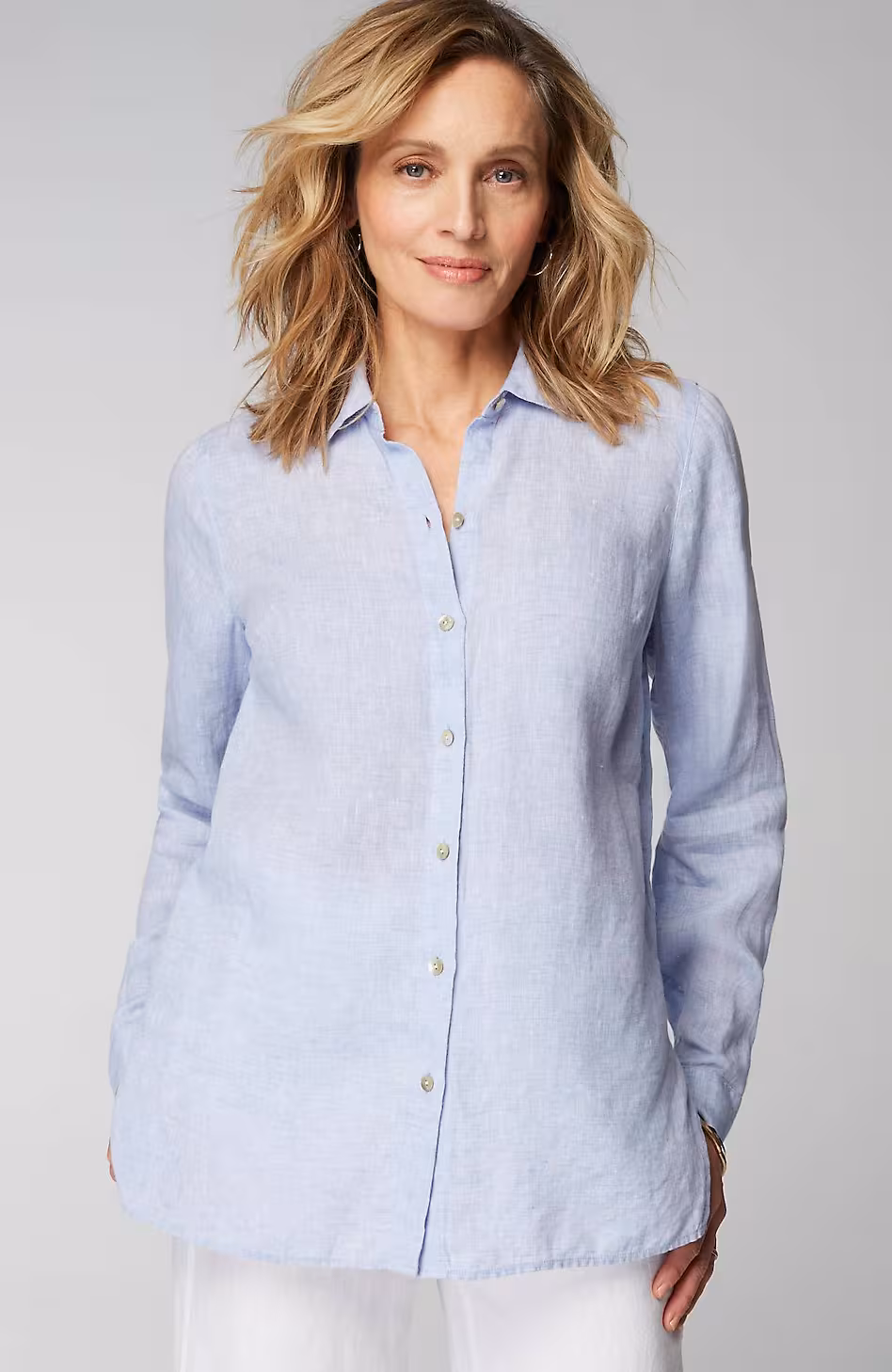 Everyday Linen Button-Front Shirt