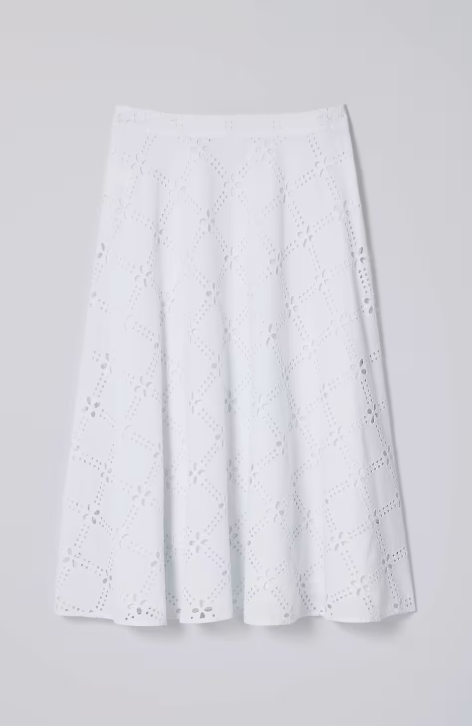 Eyelet Midi Skirt