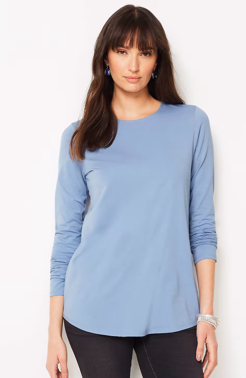 Pure Jill Long-Sleeve Shirttail Tee