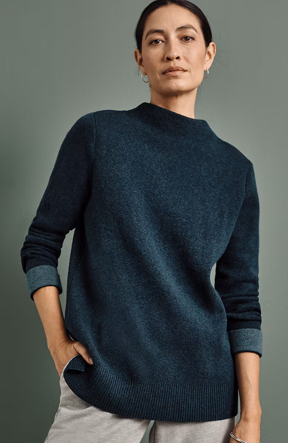 Majestic Funnel-Neck Sweater
