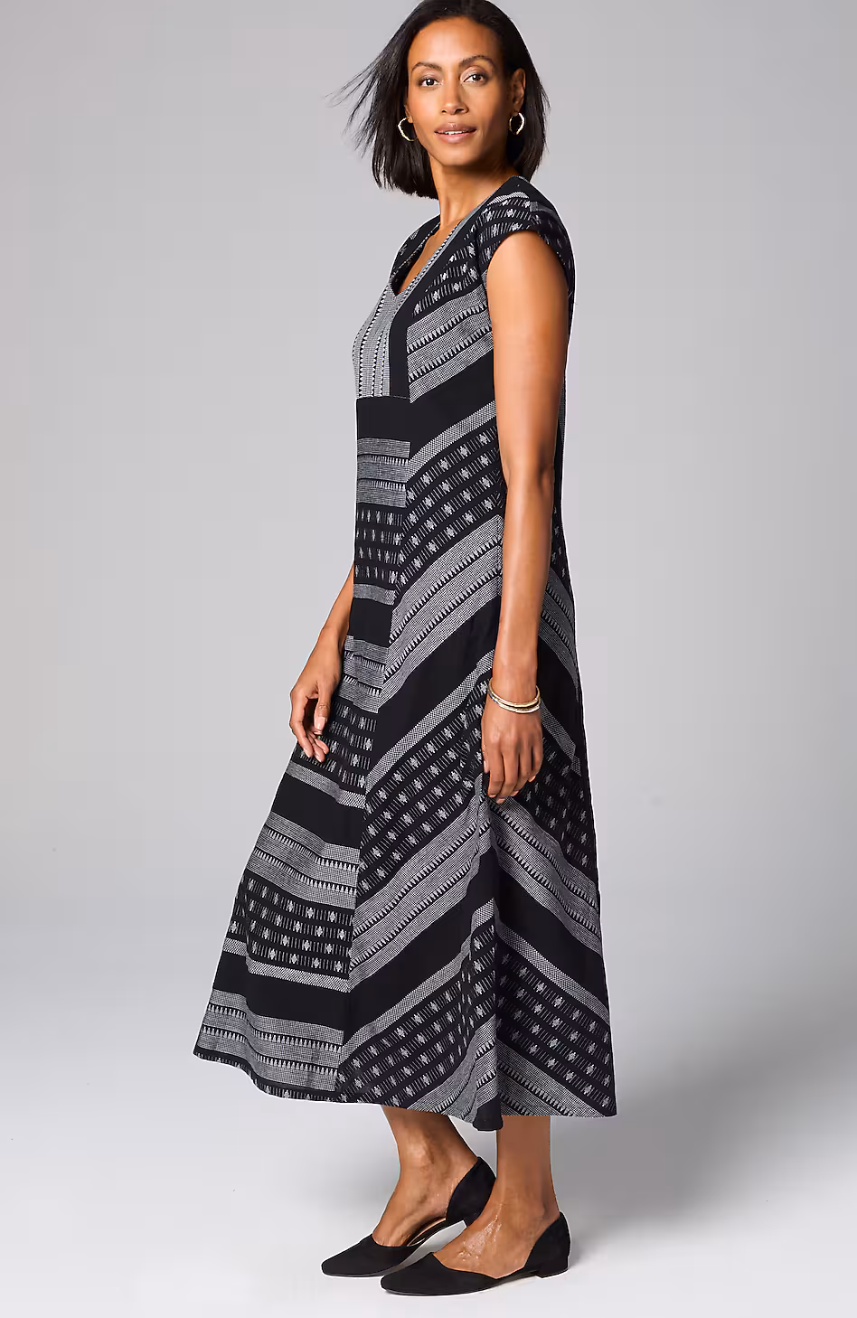 Pure Jill Yarn-Dyed Dobby Maxi Dress