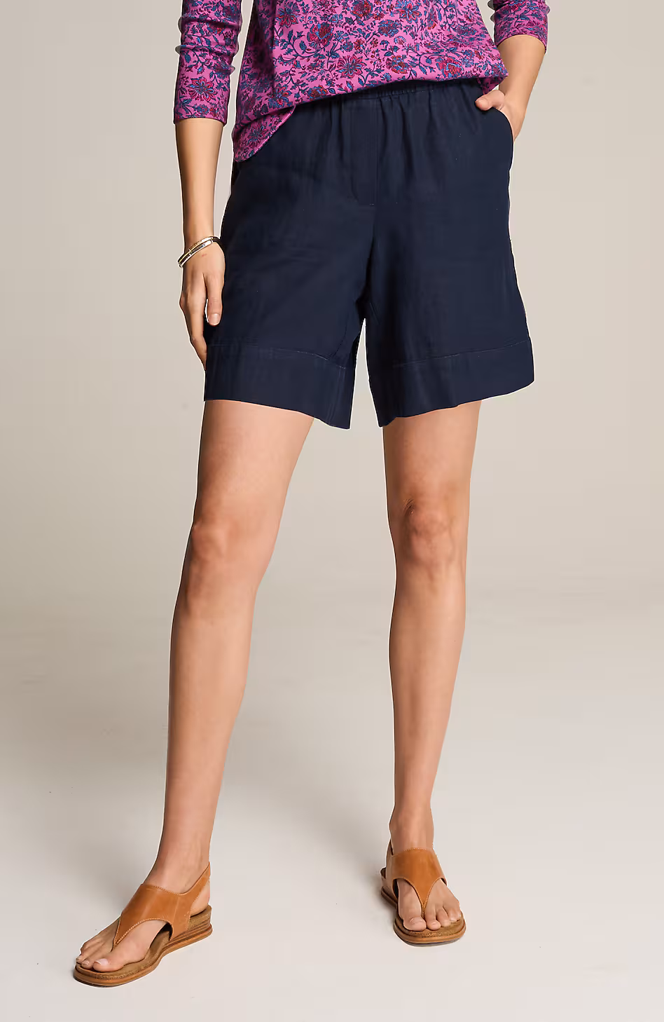 Linen Pull-On Shorts