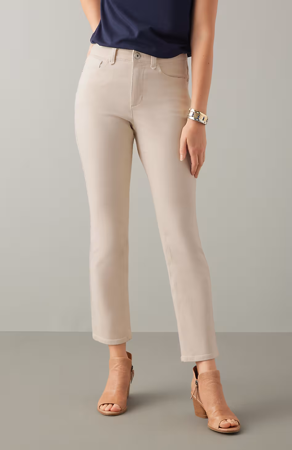 High-Rise Demi-Boot Ankle Jeans