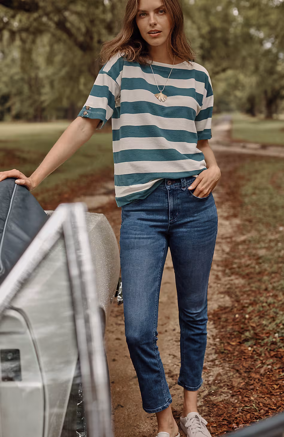 High-Rise Demi-Boot Ankle Jeans