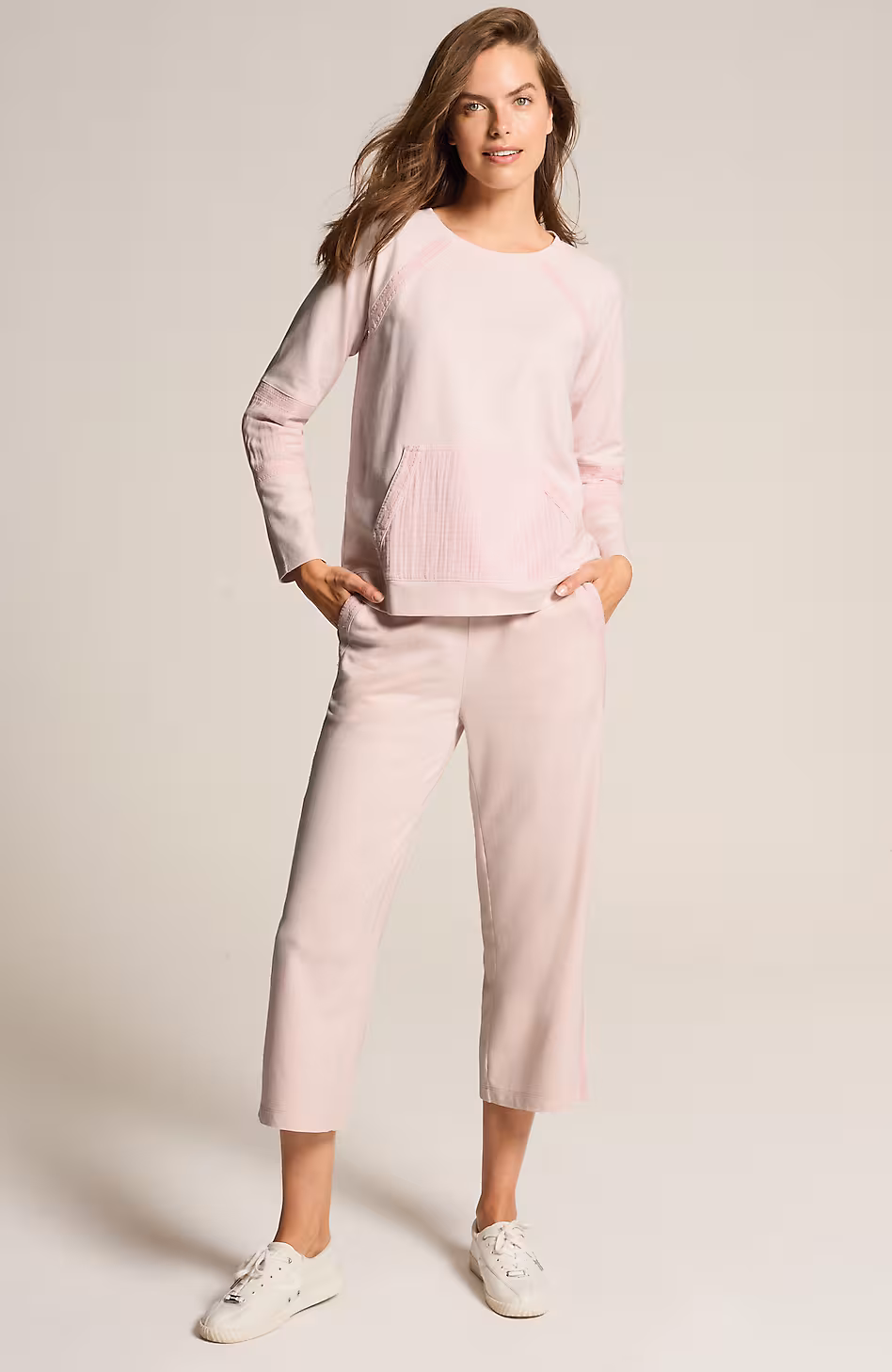 Fit Garment-Dyed Embroidered Pullover