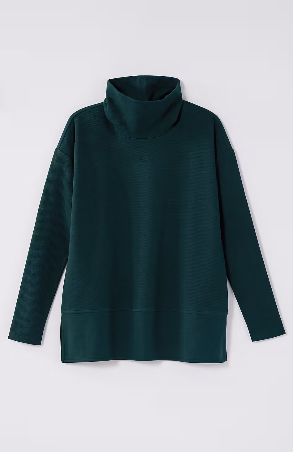 Pure Jill Diagonal Knit Mock-Neck Tunic