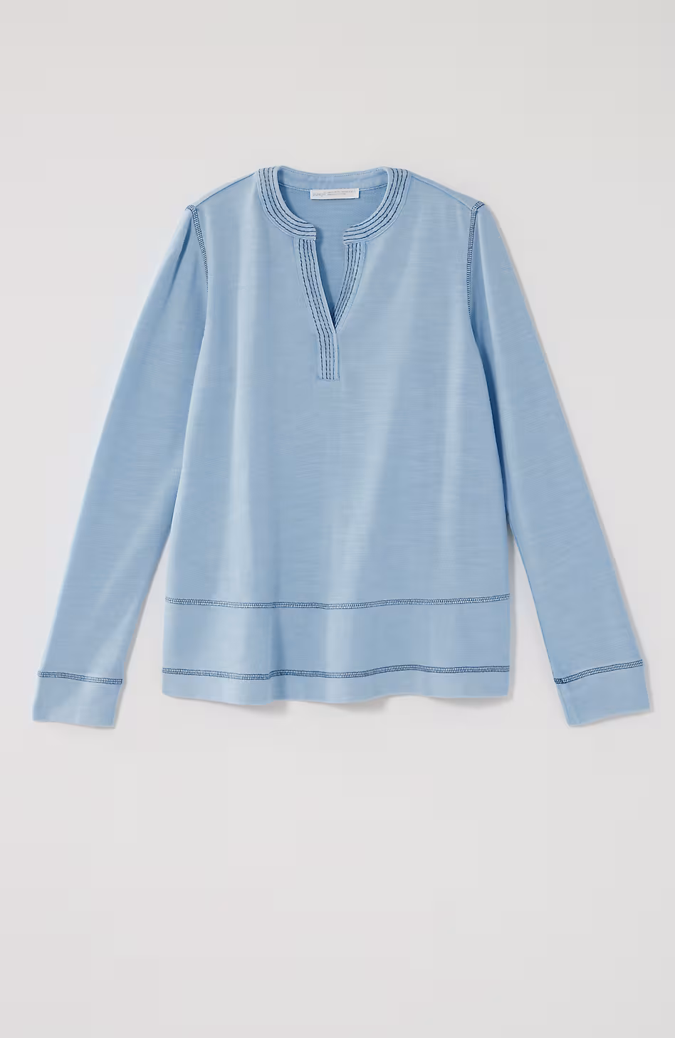 Pure Jill Contrast-Stitched Top