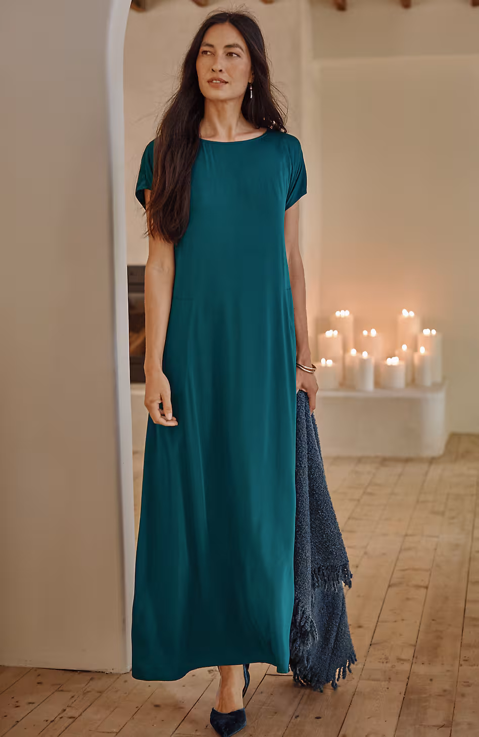 Pure Jill Ecovero™ Satin Maxi Dress