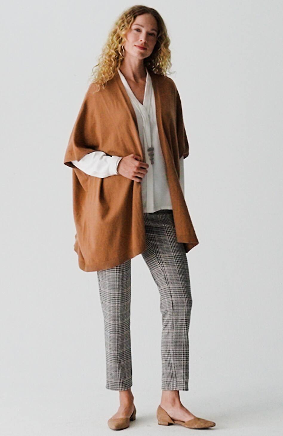 Luxe Rib-Trimmed Knit Ruana