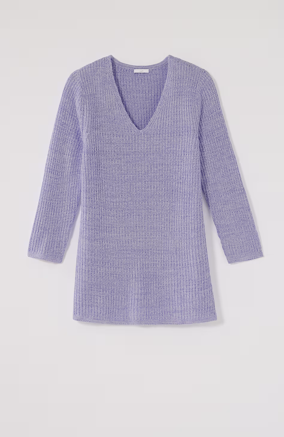 Slub-Textured Ribbed Sweater