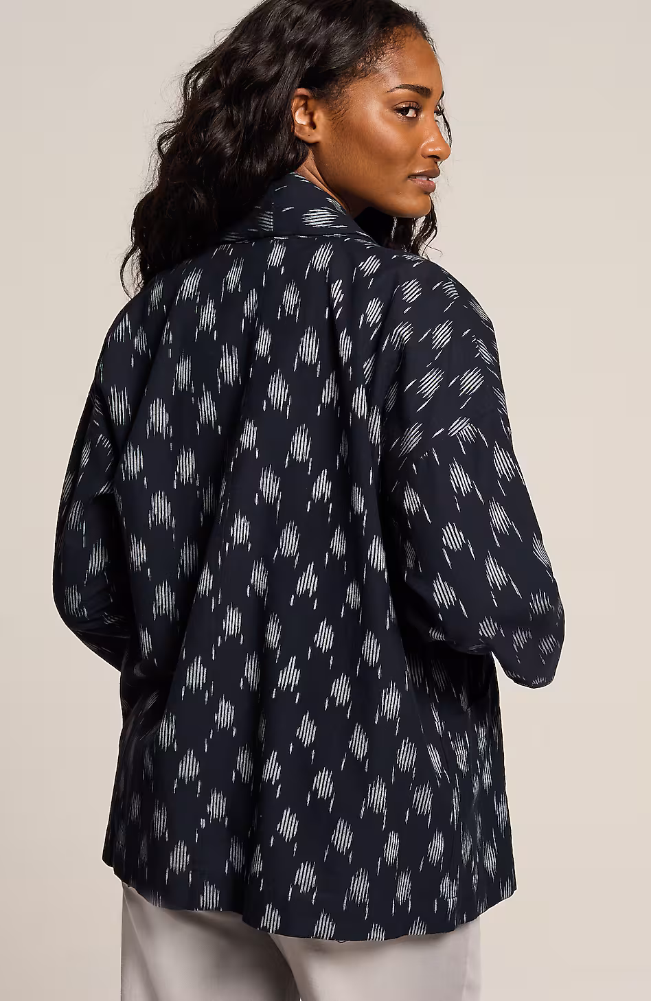 Pure Jill Ikat Open-Front Jacket