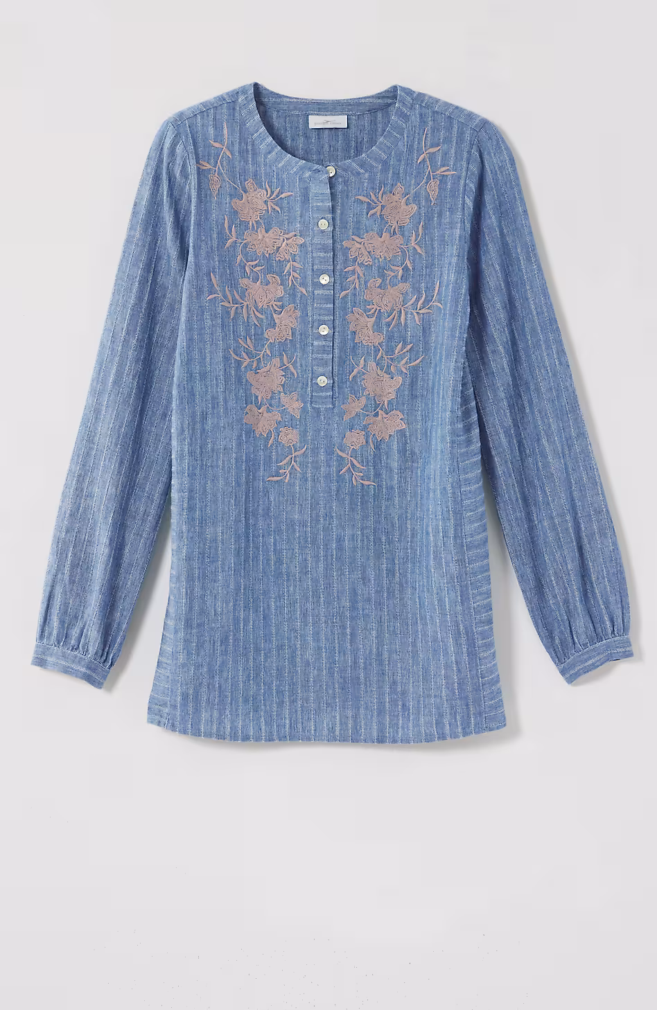 Pure Jill Striped Embroidered Tunic