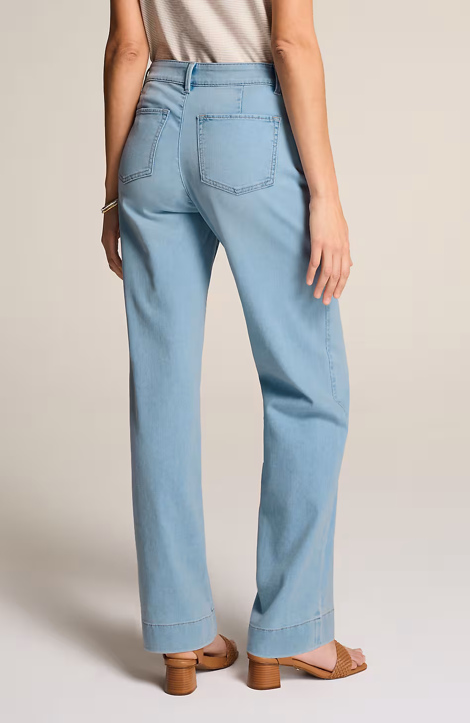 Lightweight Indigo Wide-Leg Jeans