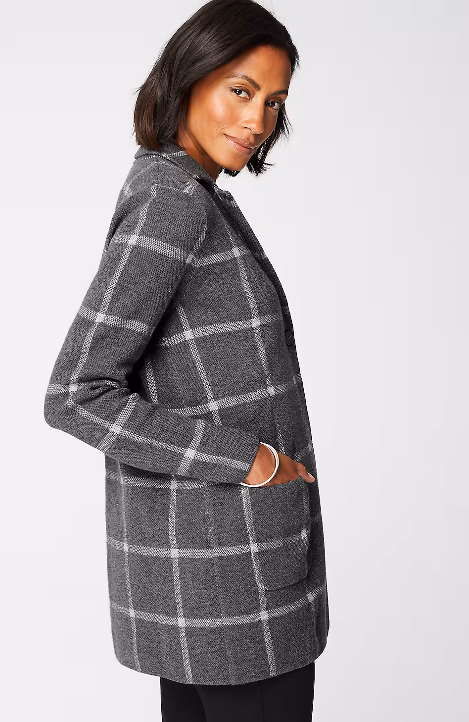 Wearever Windowpane Sweater-Jacket