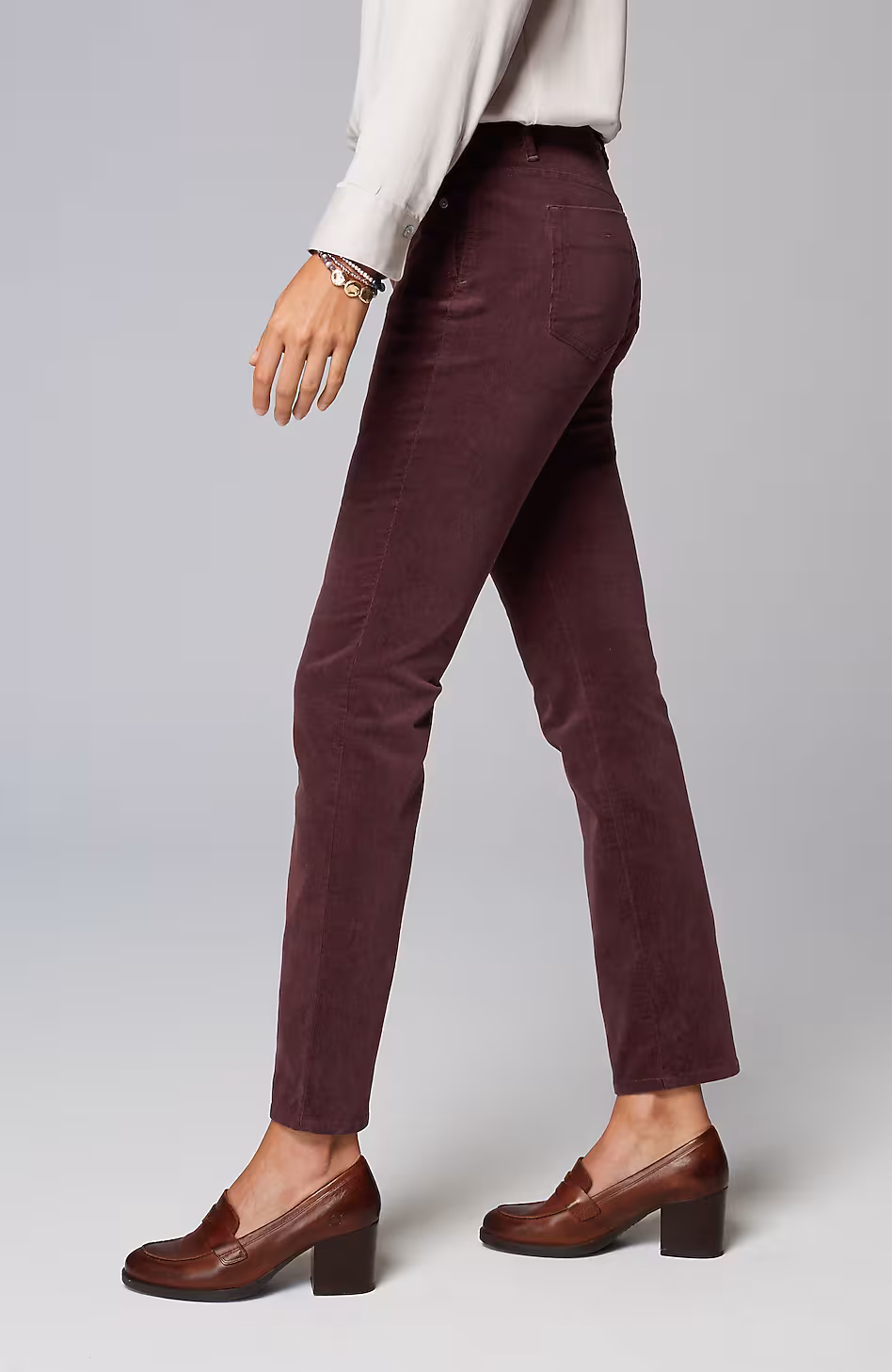 Authentic Fit Slim-Leg Corduroy Pants