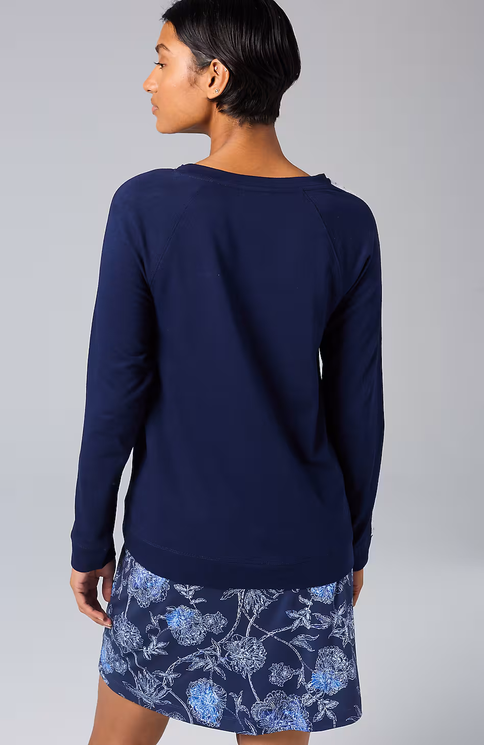 Fit Crochet-Trimmed Sweatshirt