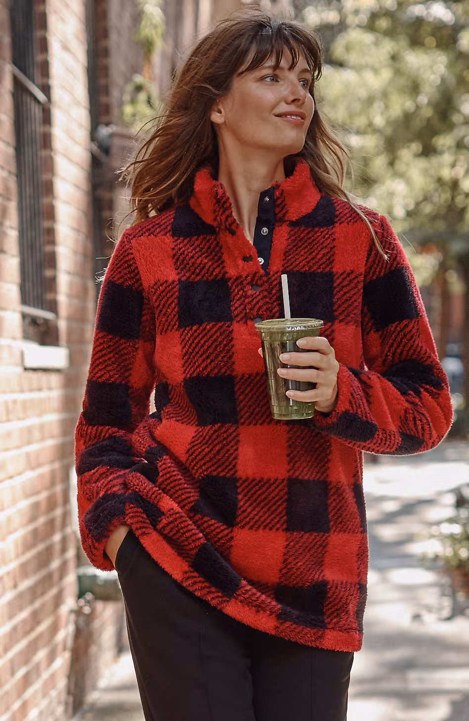 Fit Plush Sherpa Pullover