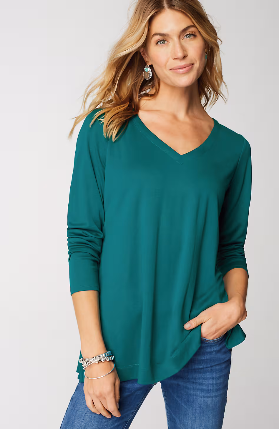 Simply Supima® Side-Slit Tunic