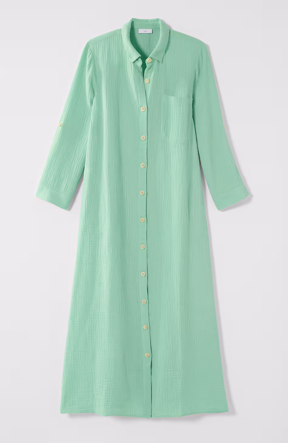 Cotton-Gauze Midi Shirtdress