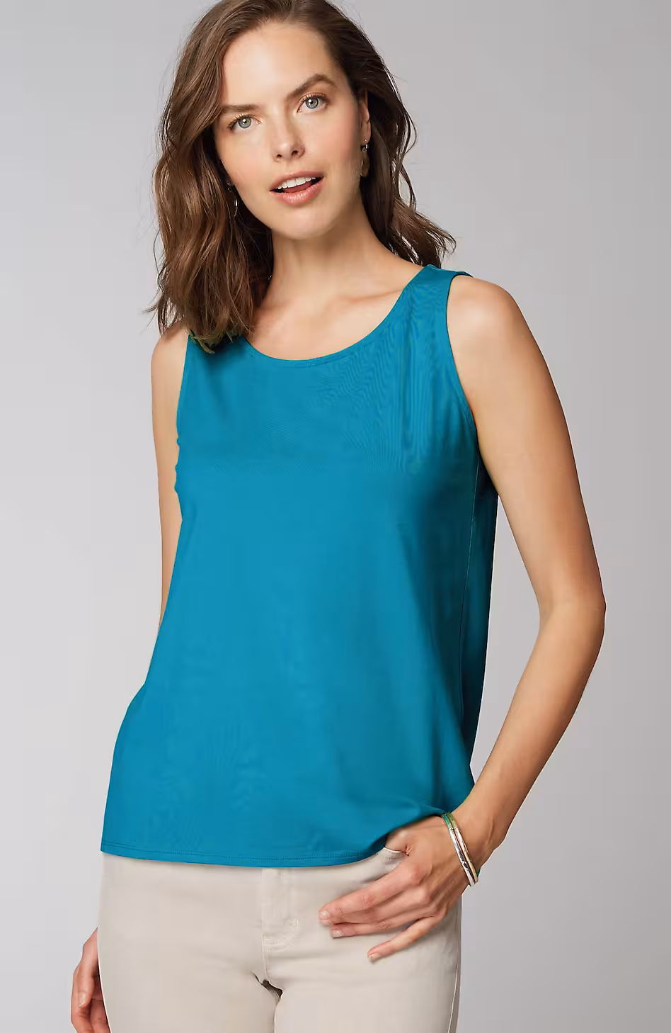 Pima-Stretch Knit Tank