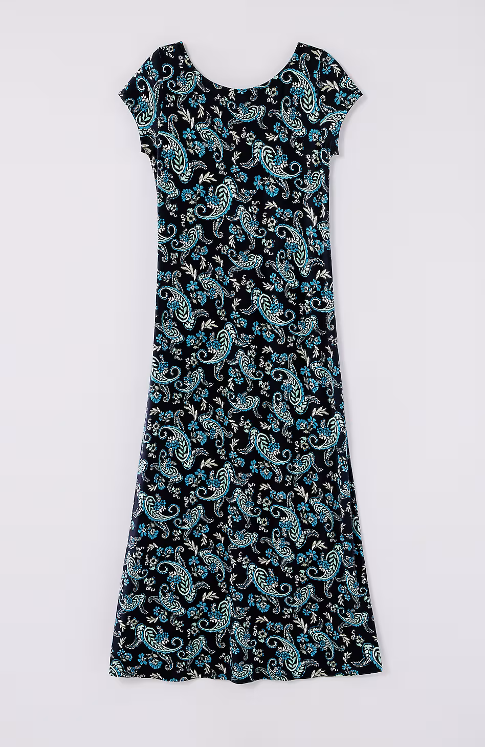 Pleated V-Back Maxi Dress