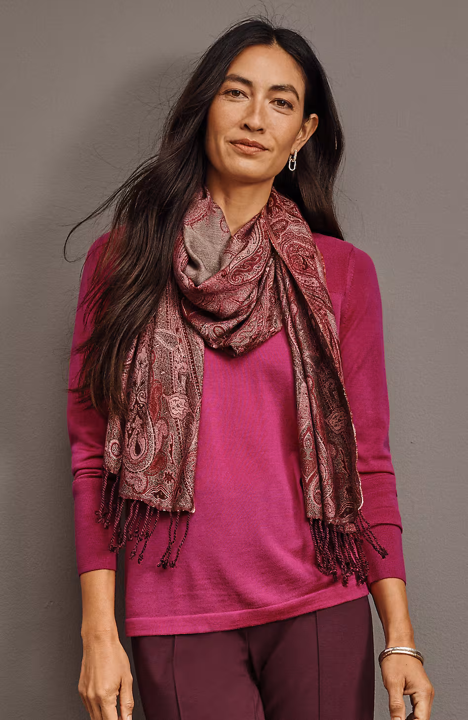 Wearever Textured-Yoke Merino Sweater