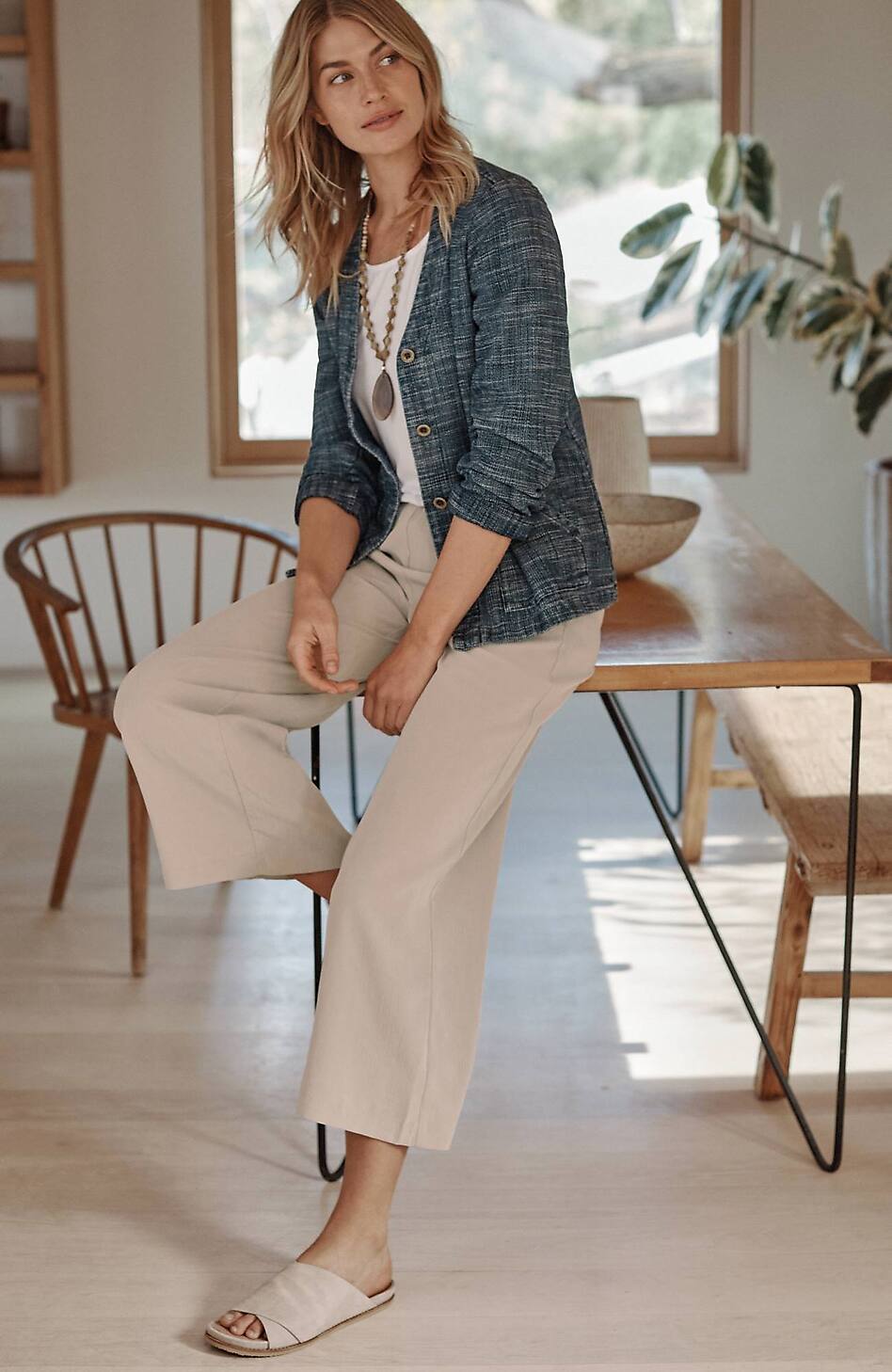 Pure Jill Sand-Washed Full-Leg Crops