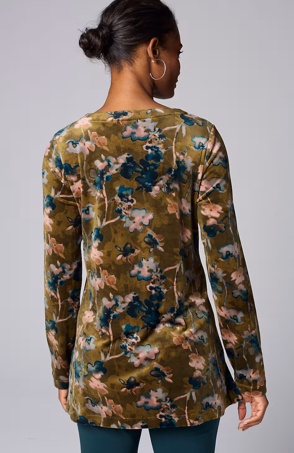 Pure Jill Velour V-Neck Tunic