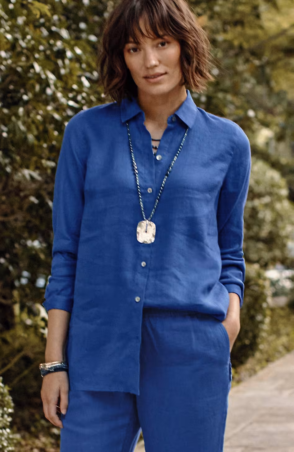 Everyday Linen Button-Front Shirt