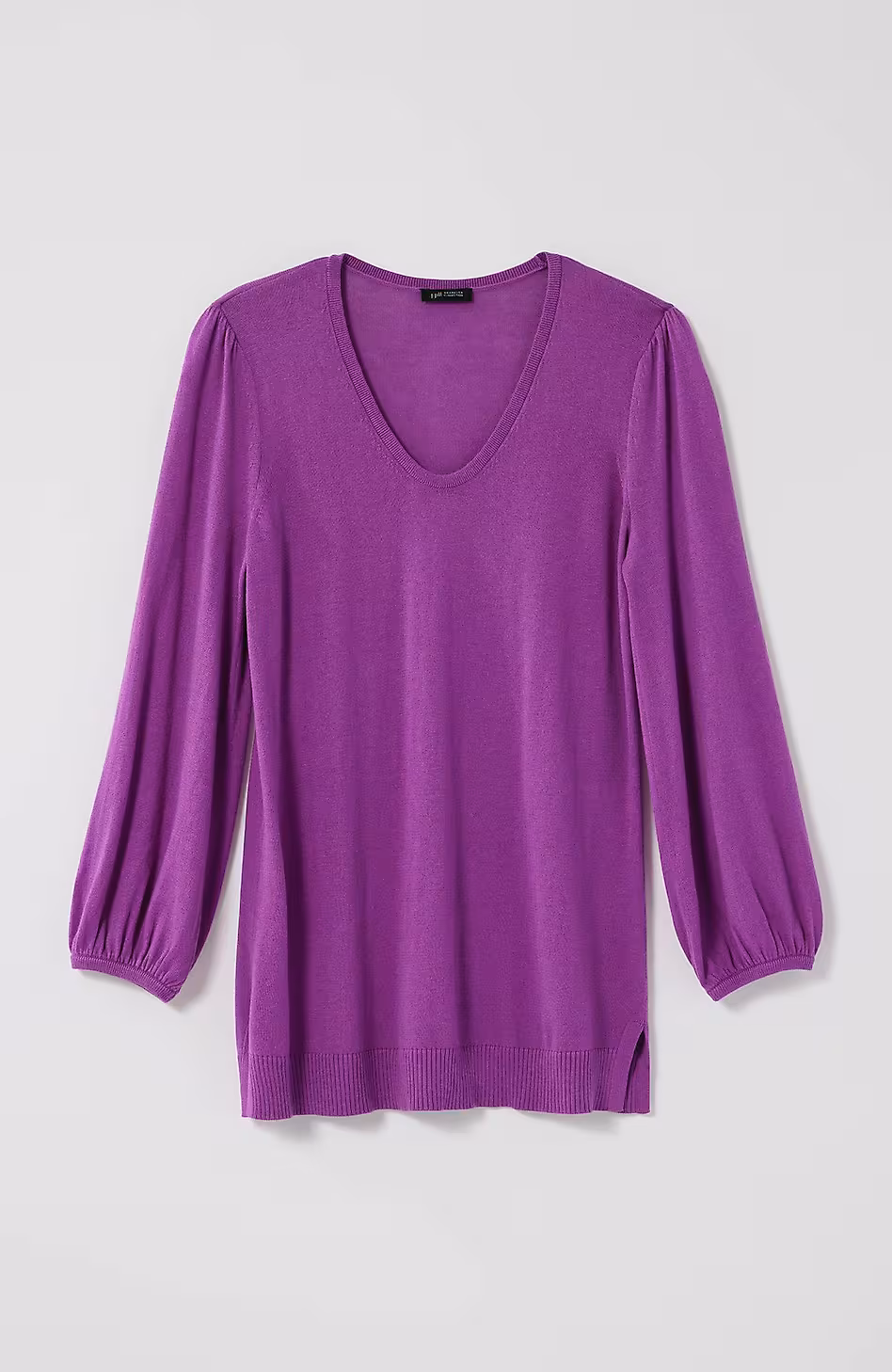 Wearever Silk-Blend Blouson-Sleeve Sweater